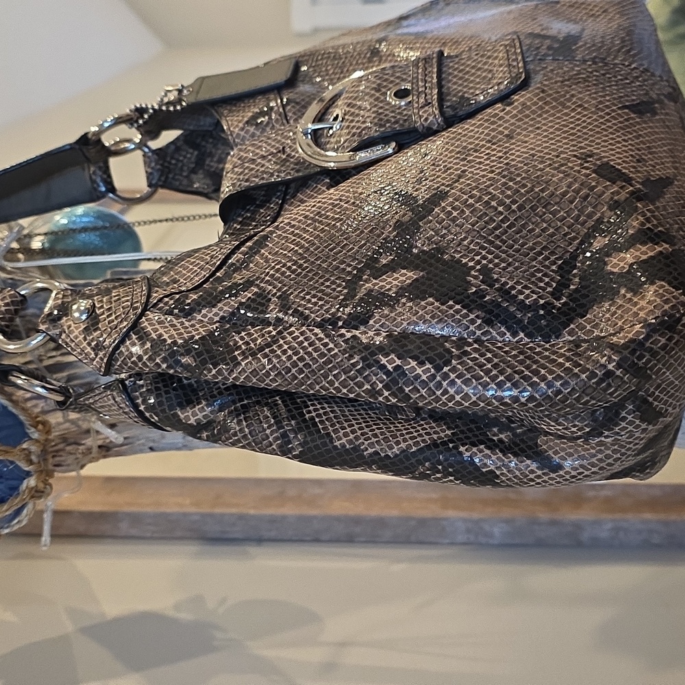 Coach Soho Lynn Python Embossed EUC 2 Compartment - image 6